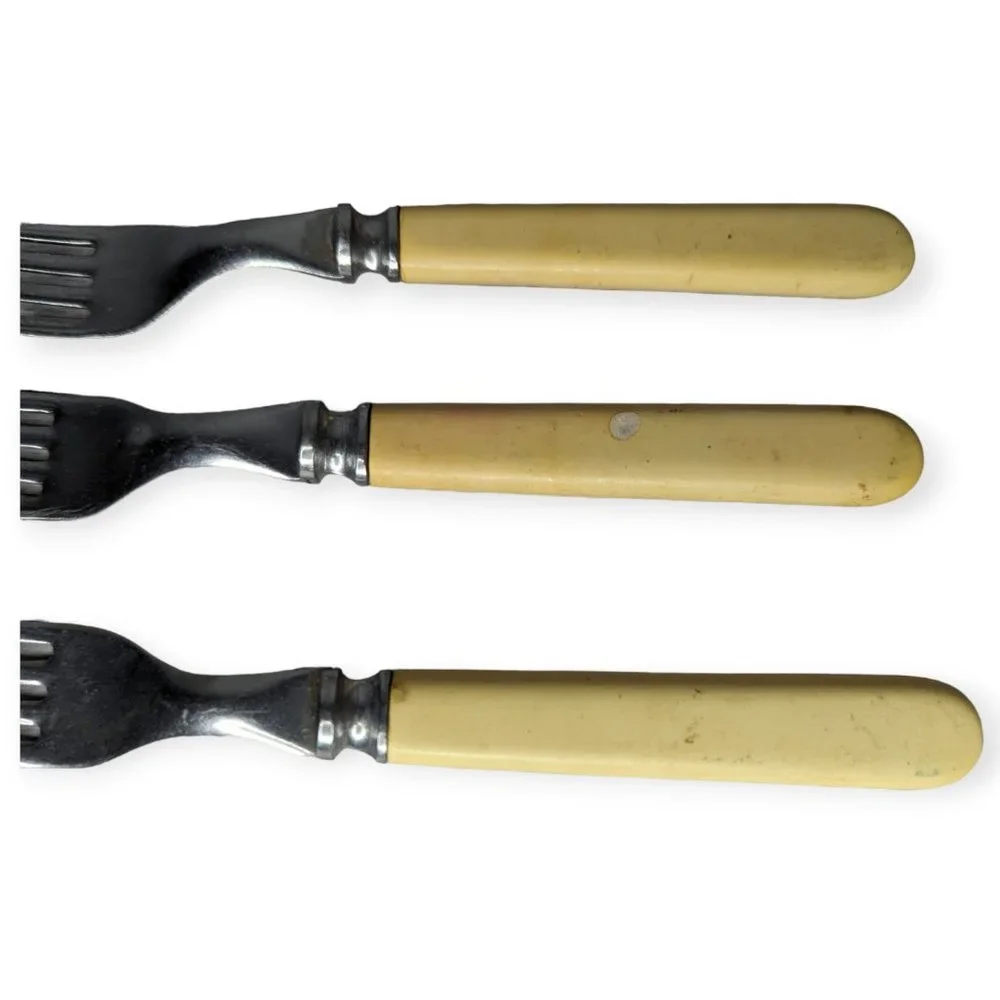 Vintage John Primble Stainless Steel Plastic Handled Utensils Lot of 4